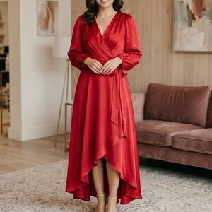 (NWT) DKNY Scarlet Wrap Maxi Dress Size 8 Evening Gown